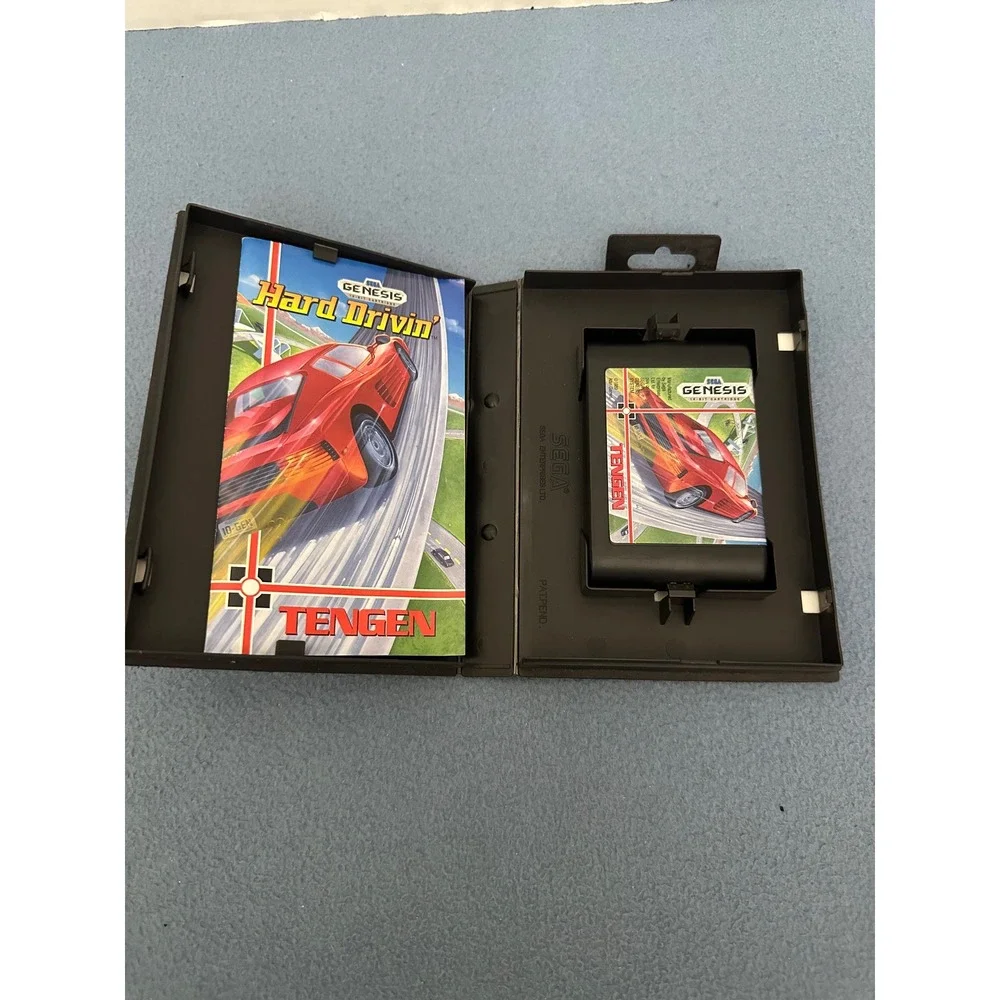 Hard Drivin Sega Genesis Tengen 1989 CIB Racing Simulation 16-Bit Game